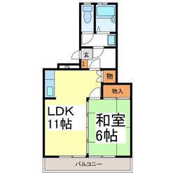 ラグラスＡ棟の物件間取画像